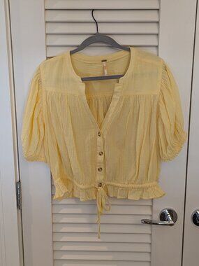 Free People Yellow Top - M